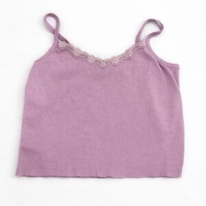 Lavender Lace Trim Cami Top